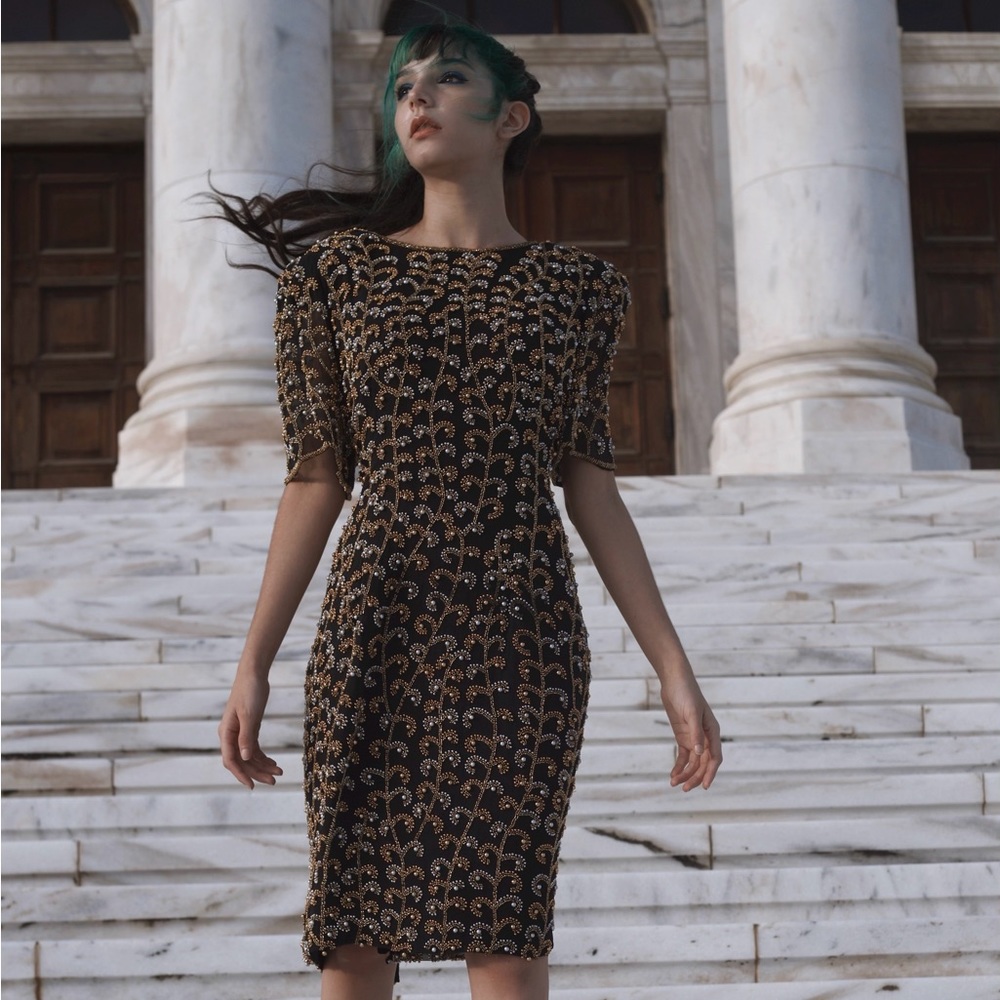 Vintage 90’s Lindissima Beaded Dress